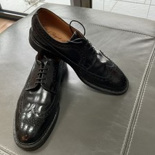 Men’s Alfred Sargent Oxford Black All Leather Brogue Shoes UK Size 7 1/2