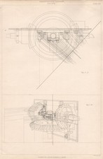 VICTORIAN ENGINEERING DRAWING. Perspective Lesson. Part fifth 1876 old print