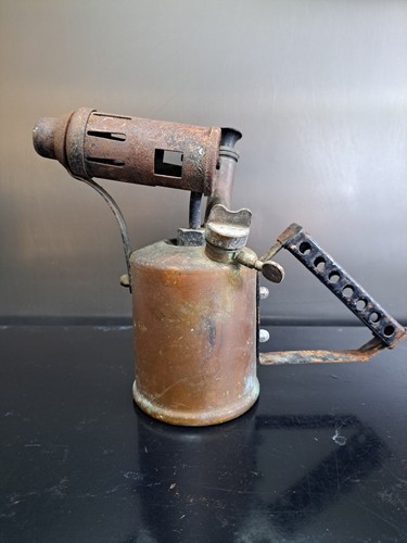Vintage brass blow - blow, lamp