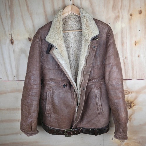 Vintage leather bomber - , jacket