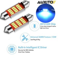 2 X Blue 36mm Car Bulbs C5W