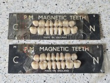 P M Magnetic False Teeth, Vintage,Dentures, Repairs, Arts And Crafts,Very old.
