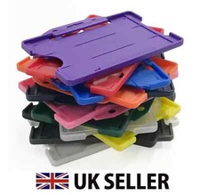 ID Badge Holders Single or Double Sided Plastic Rigid Open Face ID Badge Holder