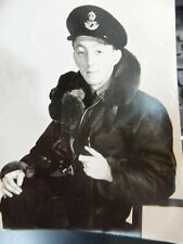 PHOTOGRAPHIC  PORTRAIT 10 x 9cm ww2  RAF AIRCREW IRWIN JACKET  ORIG 