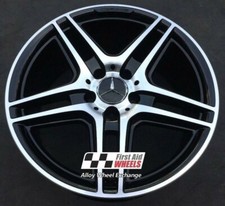R121DCB Swap MERCEDES C CLASS 4x 18" GENUINE AMG BLACK DIAMOND CUT ALLOY WHEELS