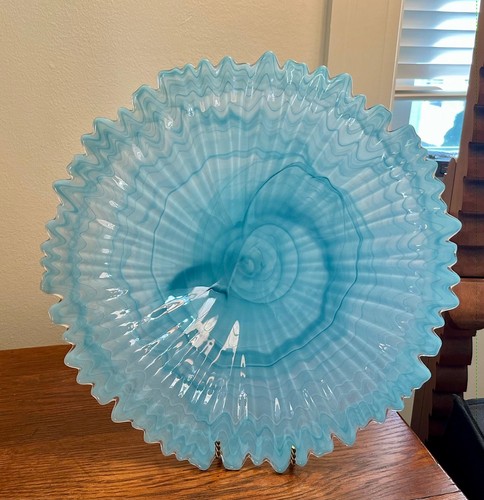 Glass blue swirl - blue, large