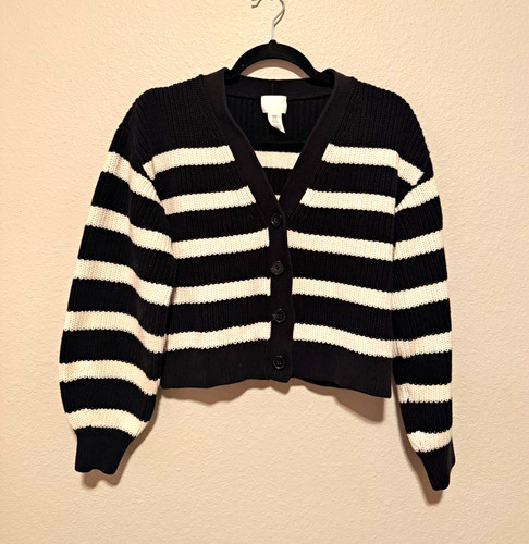 Striped button front - h&m, button-front