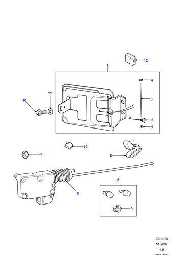 Land rover genuine latch fuel - rover,