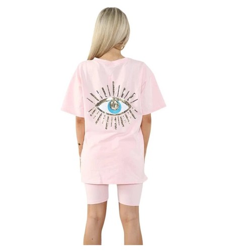 Ladies sequin eye print - ladies,