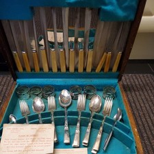 Vintage Gilpin Ltd Sheffield Stainless 50 Pc Cutlery Set