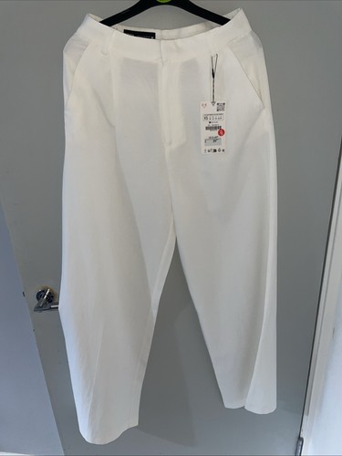 Zara women white wide leg - white,