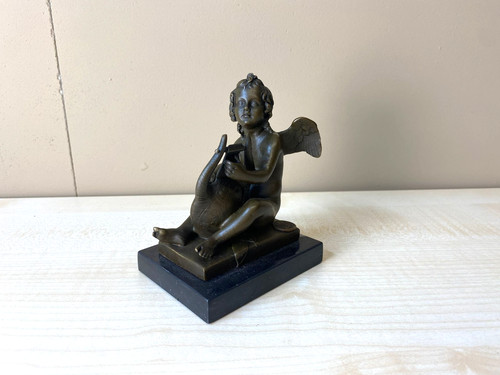 Bronze sculpture putto - sculpture, a
