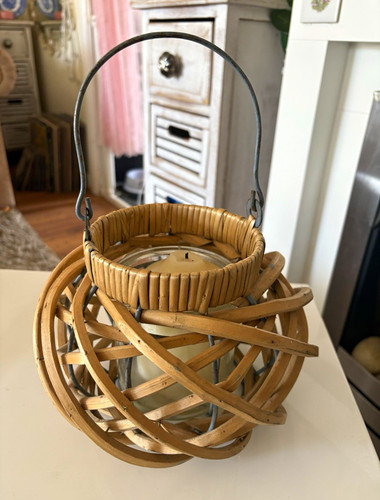 Round rustic hanging - round, wood