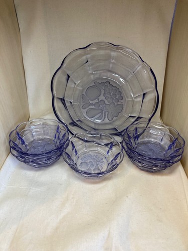 Pressed glass fruit bowl 5 - pressed,