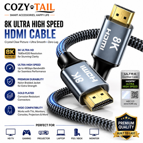 Hdmi 8k ultra high - 8k,