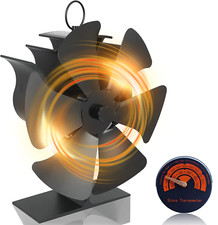 6-Blade Heat Powered Stove Fan
