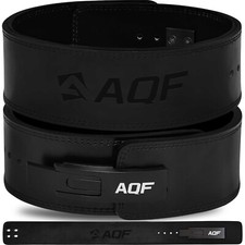 AQF Powerlifting Leather Weight Lifting Belt Back Support – 4” Wide x 10mm Thick