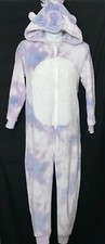 NEXT Kids 10 YEARS hooded UNICORN ALL-IN-ONE PYJAMAS lounge wear PURPLE vgc