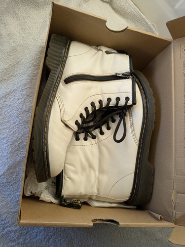 Martens white hole boots - martens, 8