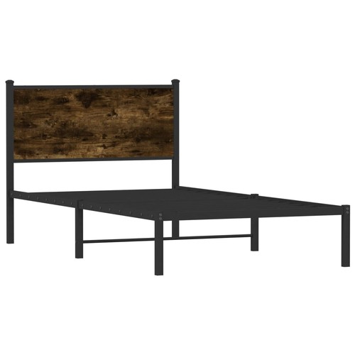 Metal bed frame with - bed,