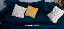 Teal, 3 seater sofa, Velvet
