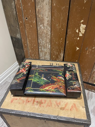 Vintage hand painted lacquered - vintage,