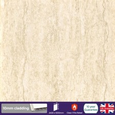 Travertine Beige Cladding Modern PVC Panels Shower Wet Wall 2400x1000x10mm