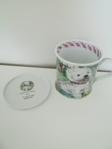 Westie puppy mug with tray - mug,