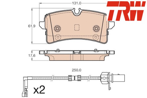 Rear brake pads set gdb1975 - set,