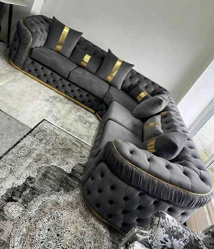 Handmade velvet grey gold - handmade,