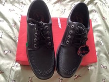 kickers black school shoes Size 4. New