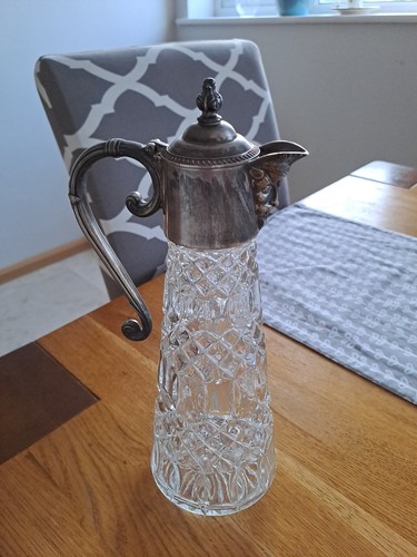 Crystal wine decanter silver - wine,