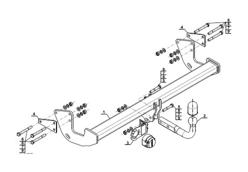 Swan neck tow bar - neck,