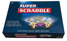 SUPER SCRABBLE GAME : Giant Sized Board 200 Wood Tiles Edition - By Tinderbox