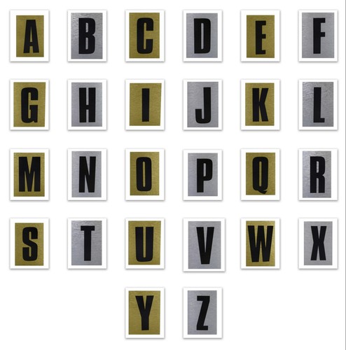 Gold silver letters - a-z,