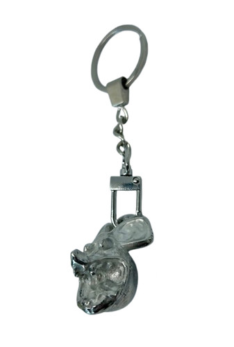 Solid pewter rat - rat, key
