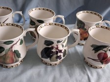 RHS Queens Hookers Fruit Pedestalled Mugs X 6- Excellent 