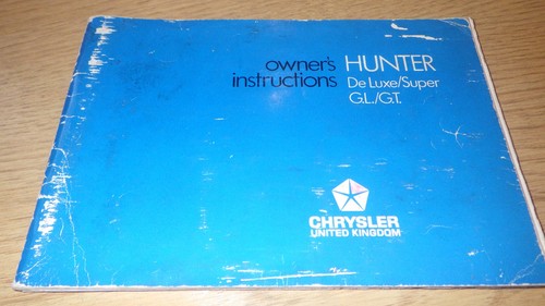 Chrysler hunter owners - owners, manual