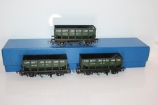 3 x Hornby OO Gauge R732 Consett Green Iron Ore Operating Wagons - Unboxed