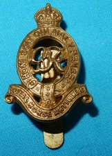 1948-1952 RHA ROYAL HORSE ARTILLERY BRITISH MILITARY CAP BADGE - SLIDER - K/C