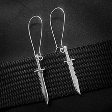 Women's Trendy Vintage Look Dagger Knife Earring Set Jewellery Gift UK