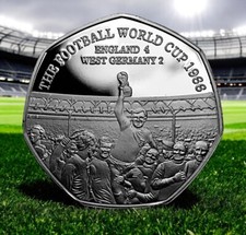 ENGLAND Football World Cup CHAMPIONS 1966 Silver Commemorative Coin. Bobby Moore
