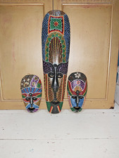 SET OF THREE WOODEN HANDMADE