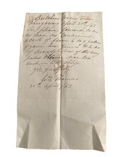 1863-Handwritten Letter-