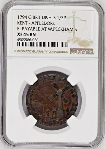 1794 great britain half - half, penny