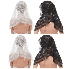 Women Latin Mass Mantilla Head Covering Lace Infinity Catholic Chapel Veil
