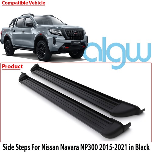 Black aluminium side - side, steps