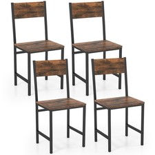 Set of 4 Dining Chairs w/Metal