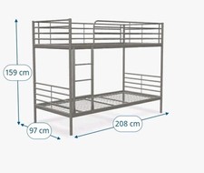 IKEA SVÄRTA Bunk Bed Frame Metal, Silver, 90x200 Cm