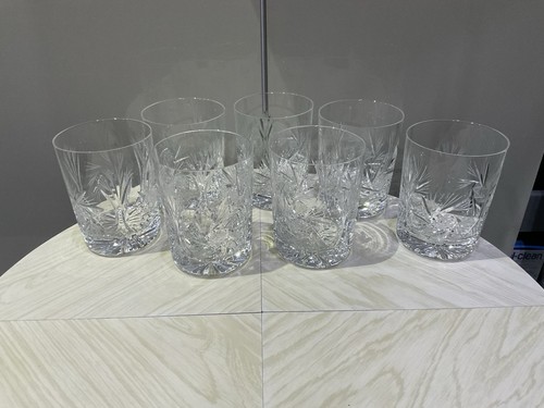 Whiskey tumblers cut glass - whiskey,